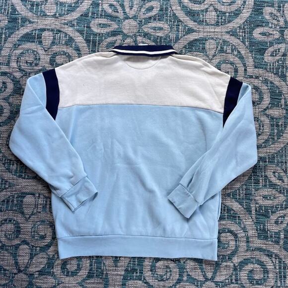 Disney Our Universe Donald Duck "Summer Adventure" Colorblock Polo Sweatshirt - Picture 3 of 9
